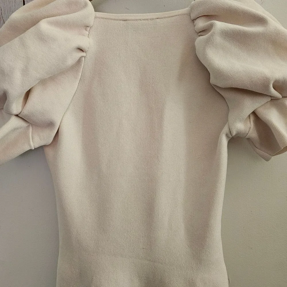 Express Cream Puff Sleeve Size Small Mini Dress - Picture 8 of 8